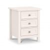 Maine White 3 Drawer Wooden Bedside Table