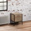 Urban Rustic 2 Drawer Bedside Table