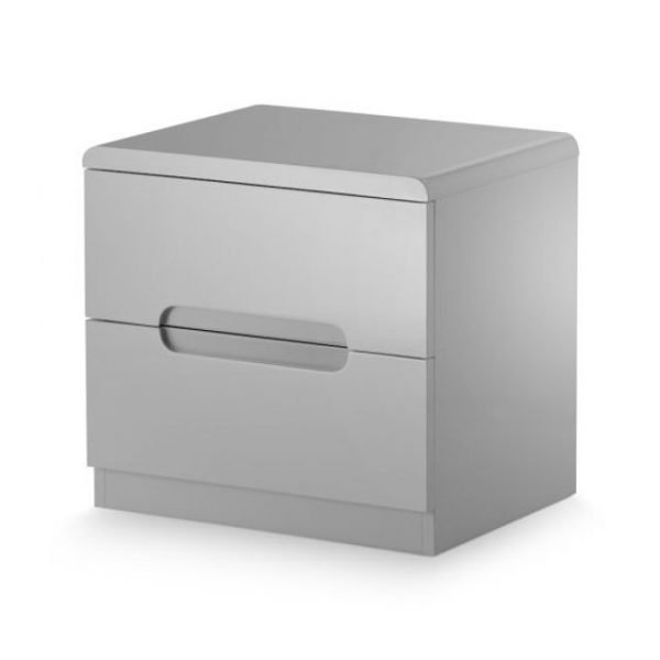 Manhattan Grey 2 Drawer Bedside Table