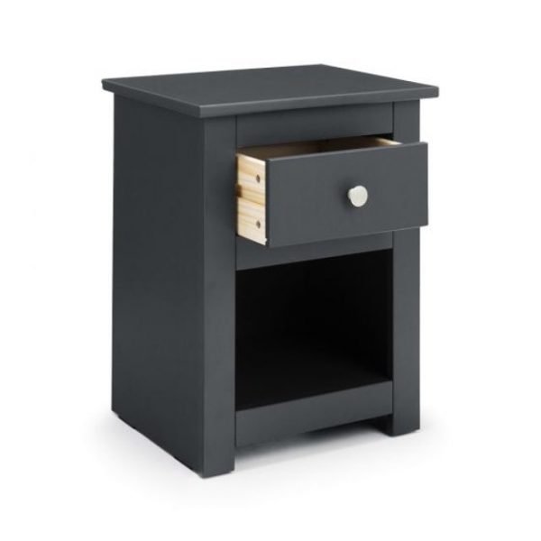 Radley Grey 1 Drawer Bedside Table