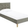 LPD Furniture Camden Grey 3' Single Leather Bed Image0 Image