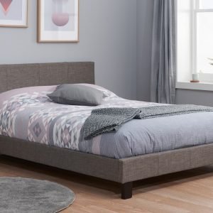 Birlea Berlin Grey 4' 6 Double Grey Fabric Fabric Bed Image0 Image