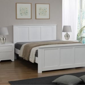 Heartlands Furniture Mali Bed White 3' Single White Wooden Bed Image0 Image