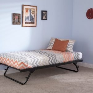 GFW Memphis 3' Single Black Metal Trundle Bed Only Stowaway Bed Image0 Image