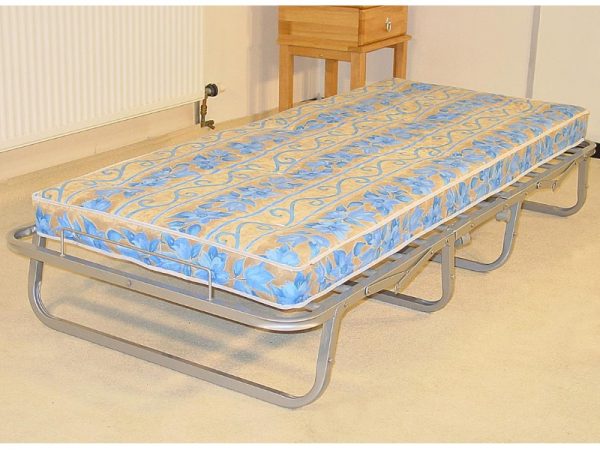 Heartlands Furniture Miami Folding Bed Silver 3' Single Silver Metal Bed Image0 Image