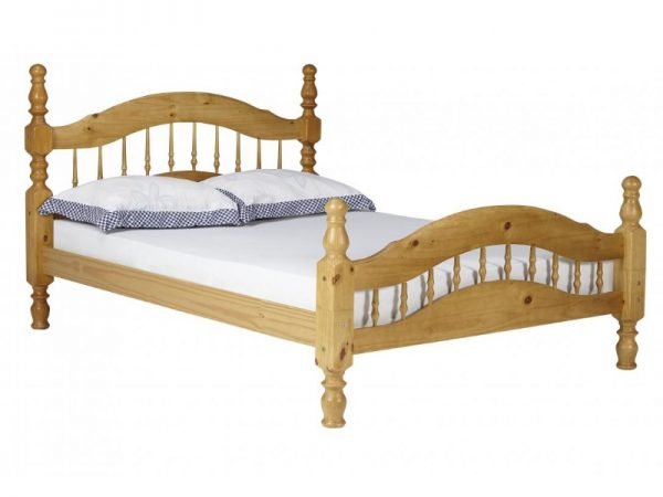 Heartlands Furniture Padova Pine Bed 5' King Size Pine Wooden Bed Image0 Image