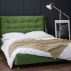 LPD Furniture Sloane 4' 6 Double Green Fabric Bed Image0 Image