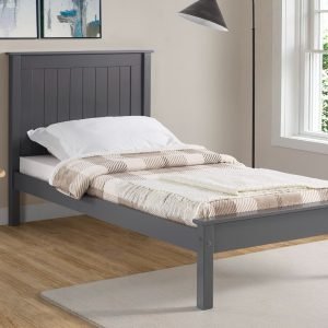 Limelight Taurus Low Footend 3' Single Dark Grey Wooden Bed Image0 Image