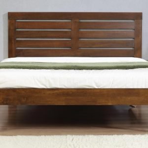 Heartlands Furniture Vulcan Bed Rustic Oak 4' 6 Double Wooden Bed Image0 Image