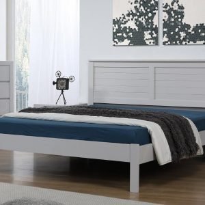 Heartlands Furniture Wilmot Bed Grey 4' 6 Double Wooden Bed Image0 Image
