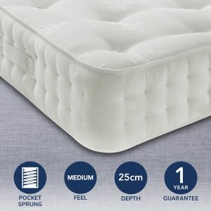 Signature Soft Damask 1800 Pocket Mattress  undefined