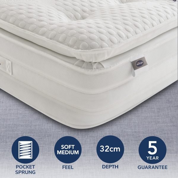 Silentnight Soft Medium 2000 Pocket Geltex Pillowtop Mattress  undefined