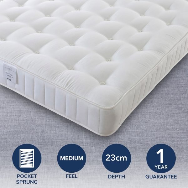 Egyptian Cotton Medium 1000 Pocket Sprung Mattress  undefined