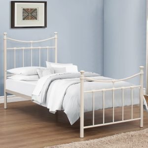Birlea Emily 3' Single Glossy Cream Metal Bed Image0 Image