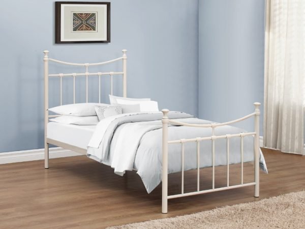 Birlea Emily 3' Single Glossy Cream Metal Bed Image0 Image