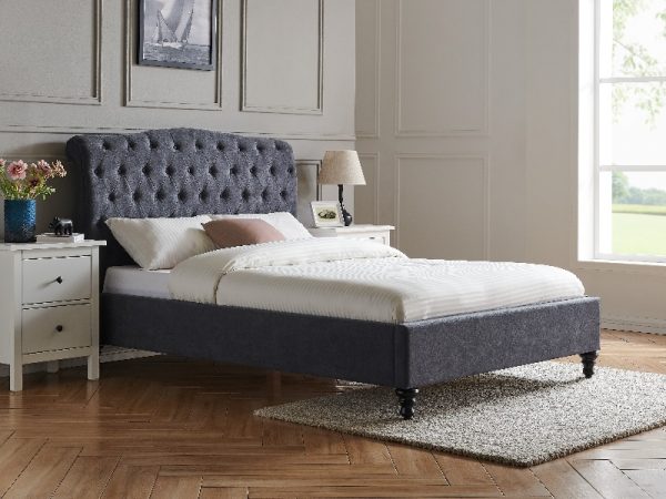 Limelight Rosa 3' Single Dark Grey Fabric Bed Image0 Image