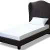 LPD Furniture Chateaux Charcoal 3' Single Fabric Bed Image 0
