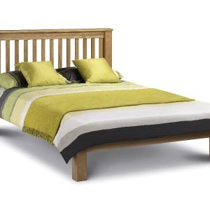 Julian Bowen Amsterdam Oak Low Foot End Bed 4' 6 Double Wooden Bed Image 0