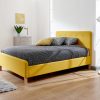 GFW Ashbourne Mustard 4' 6 Double Fabric Bed Image 0