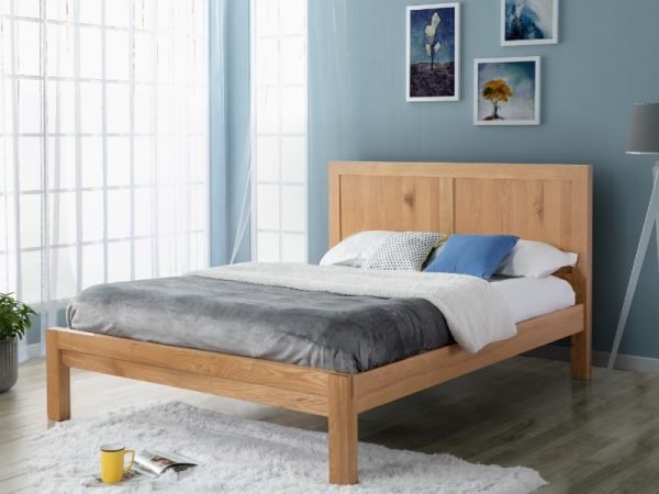Birlea Bellevue 4' 6 Double Oak Wooden Bed Image 0