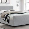 Julian Bowen Capri Bed with 2 Underbed Storage Drawers 4' 6 Double Light Grey 2 Drawer Fabric Bed Image 0