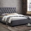 Birlea Cologne Bed 4' 6 Double Grey Fabric Bed Image 0