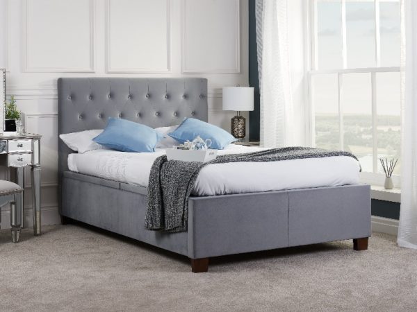 Birlea Cologne 4' 6 Double Grey Ottoman Bed Image 0