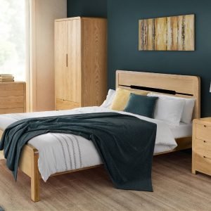 Julian Bowen Curve Bed 4' 6 Double Oak Wooden Bed Image 0
