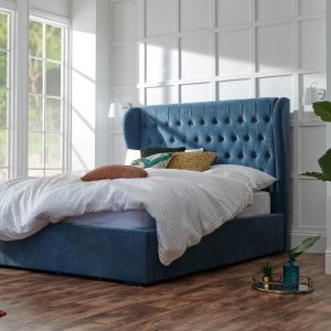 GFW Dakota Ottoman 4' 6 Double Teal Ottoman Bed Image 0