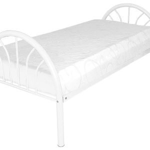 Heartlands Furniture Elegant Single Bed 3' Single White Metal Bed Image 0