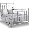 Julian Bowen Empress Chrome Bed 4' 6 Double Silver Metal Bed Image 0