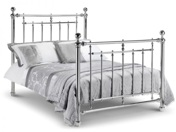 Julian Bowen Empress Chrome Bed 4' 6 Double Silver Metal Bed Image 0