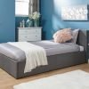 GFW End Lift Ottoman in Fabric 3' Single Grey Fabric Ottoman Bed Image 0