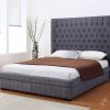 Heartlands Furniture Genesis Linen Bed in Dark Grey 5' King Size Fabric Bed Image 0