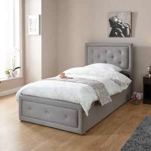 GFW Hollywood Stone Grey 3' Single Ottoman Bed Image 0