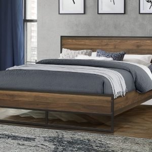 Birlea Houston 4' Small Double Walnut Wooden Bed Image 0
