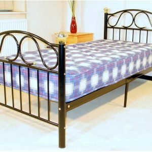 Heartlands Furniture Lisa Bed  3' Single Black Metal Bed Image 0