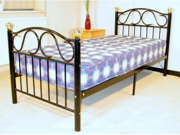 Heartlands Furniture Lisa Bed  3' Single Black Metal Bed Image 0