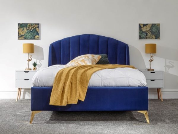 GFW Pettine End Lift Ottoman 4' 6 Double Royal Blue Ottoman Bed Image 0