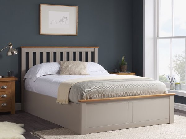 Birlea Phoenix Pearl Grey 4' Small Double Ottoman Bed Image 0