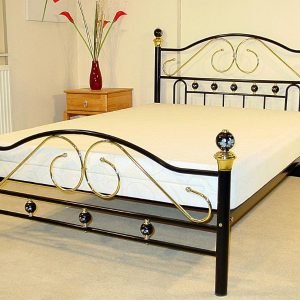 Heartlands Furniture Reenam Double Bed  4' 6 Double Black Metal Bed Image 0