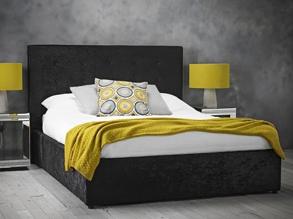 LPD Furniture Rimini Black Ottoman 3' Single Ottoman Bed Image 0
