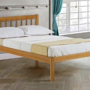 Birlea Santos 4' Small Double Natural Slatted Bedstead Wooden Bed Image 0