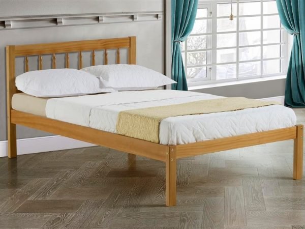 Birlea Santos 4' Small Double Natural Slatted Bedstead Wooden Bed Image 0