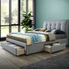 Birlea Shelby 4' 6 Double Grey Fabric Bed Image 0