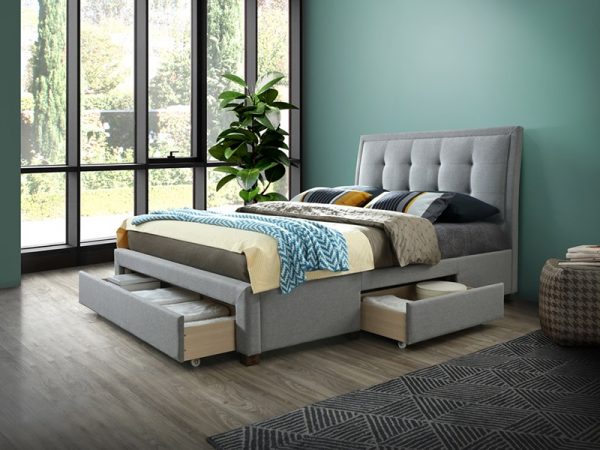 Birlea Shelby 4' 6 Double Grey Fabric Bed Image 0