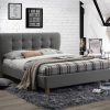 Birlea Stockholm Bed 4' Small Double Grey Fabric Bed Image 0