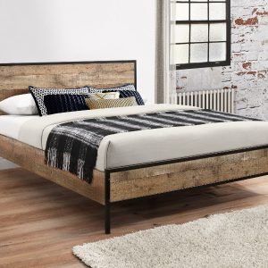 Birlea Urban Bed Rustic 4' Small Double Wooden Bed Image 0