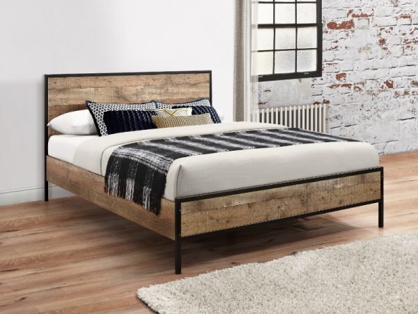 Birlea Urban Bed Rustic 4' Small Double Wooden Bed Image 0