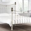 Julian Bowen Victoria Bed 4' 6 Double White Slatted Bedstead Metal Bed Image 0